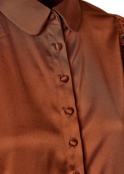 Isla Satin Shirt (Copper)