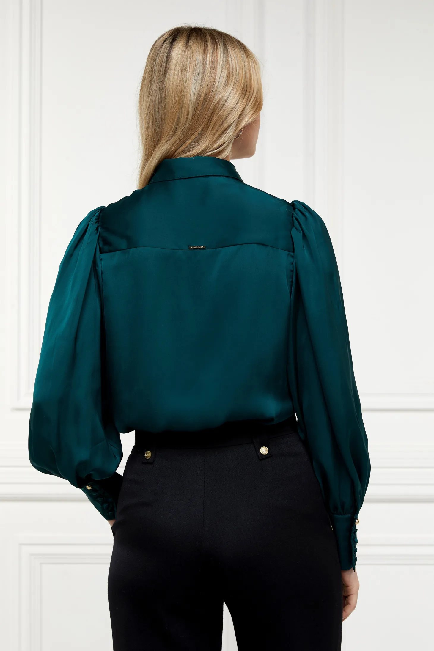 Isla Satin Shirt (Emerald)