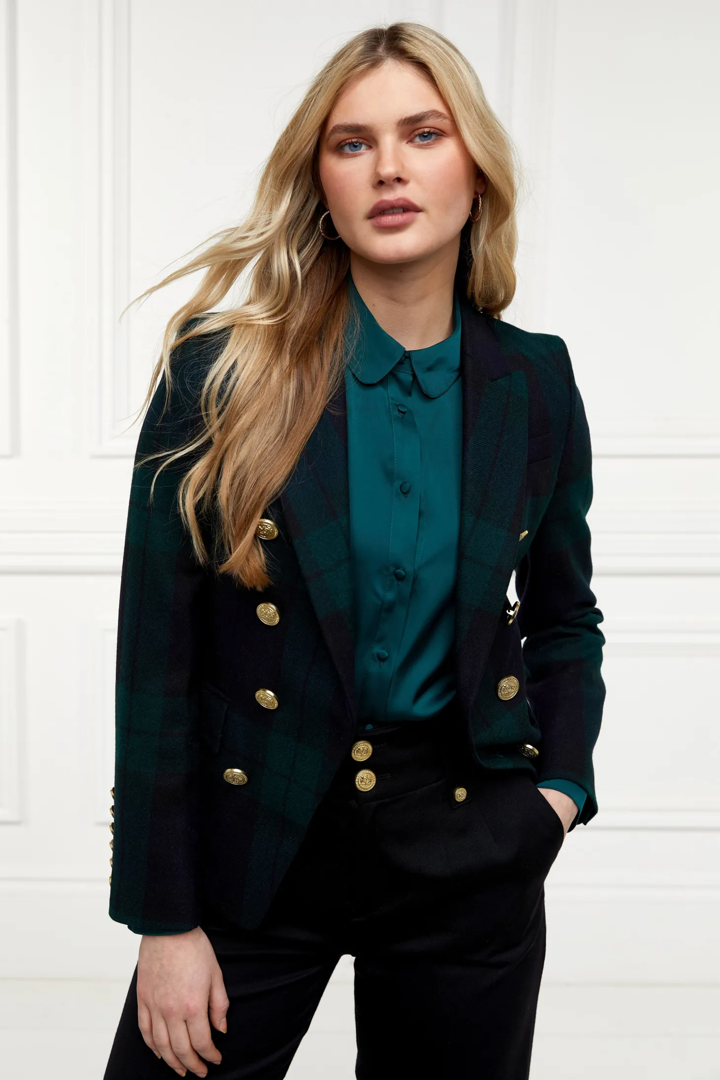Isla Satin Shirt (Emerald)