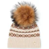 Jennifer Fairisle Bobble Hat (Light Camel)