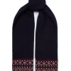 Jennifer Fairisle Scarf (Ink Navy)