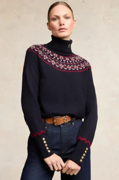 Jennifer Roll Neck Knit (Ink Navy)