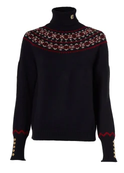 Jennifer Roll Neck Knit (Ink Navy)
