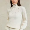 Kelsie Rib Embellished Roll Neck (Natural)
