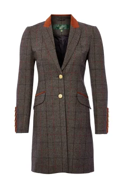 Kempton Coat (Mid Blue Check)