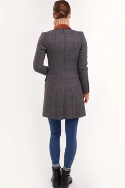 Kempton Coat (Mid Blue Check)