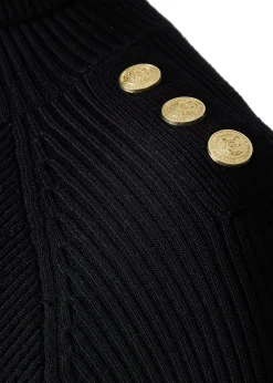 Kensington Midi Jumper Dress (Black)