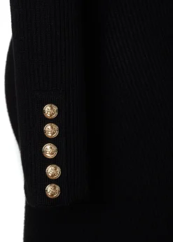 Kensington V-Neck Midi Dress (Black)