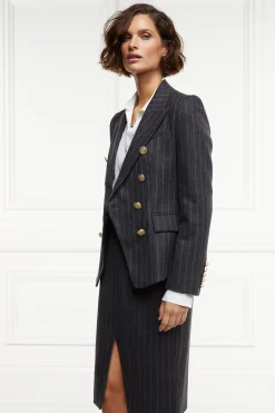 Knightsbridge Blazer (Charcoal Pinstripe)