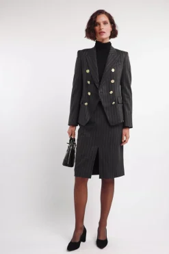 Knightsbridge Blazer (Charcoal Pinstripe)