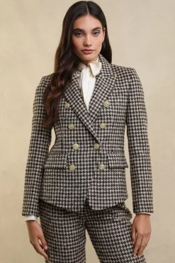 Knightsbridge Blazer (Coffee Houndstooth)