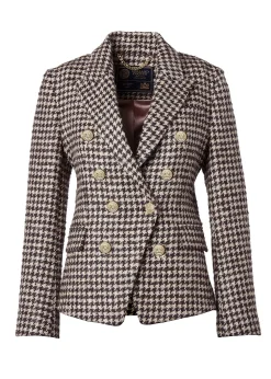 Knightsbridge Blazer (Coffee Houndstooth)