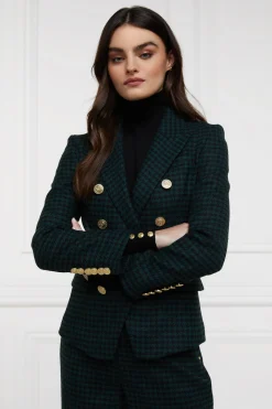 Knightsbridge Blazer (Emerald Houndstooth)