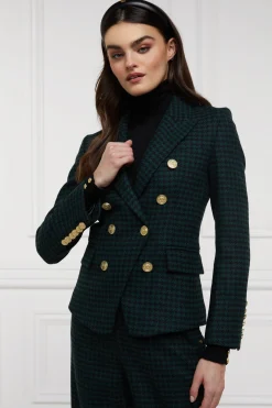 Knightsbridge Blazer (Emerald Houndstooth)