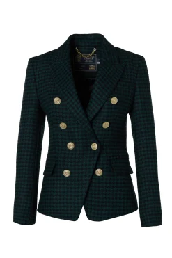 Knightsbridge Blazer (Emerald Houndstooth)
