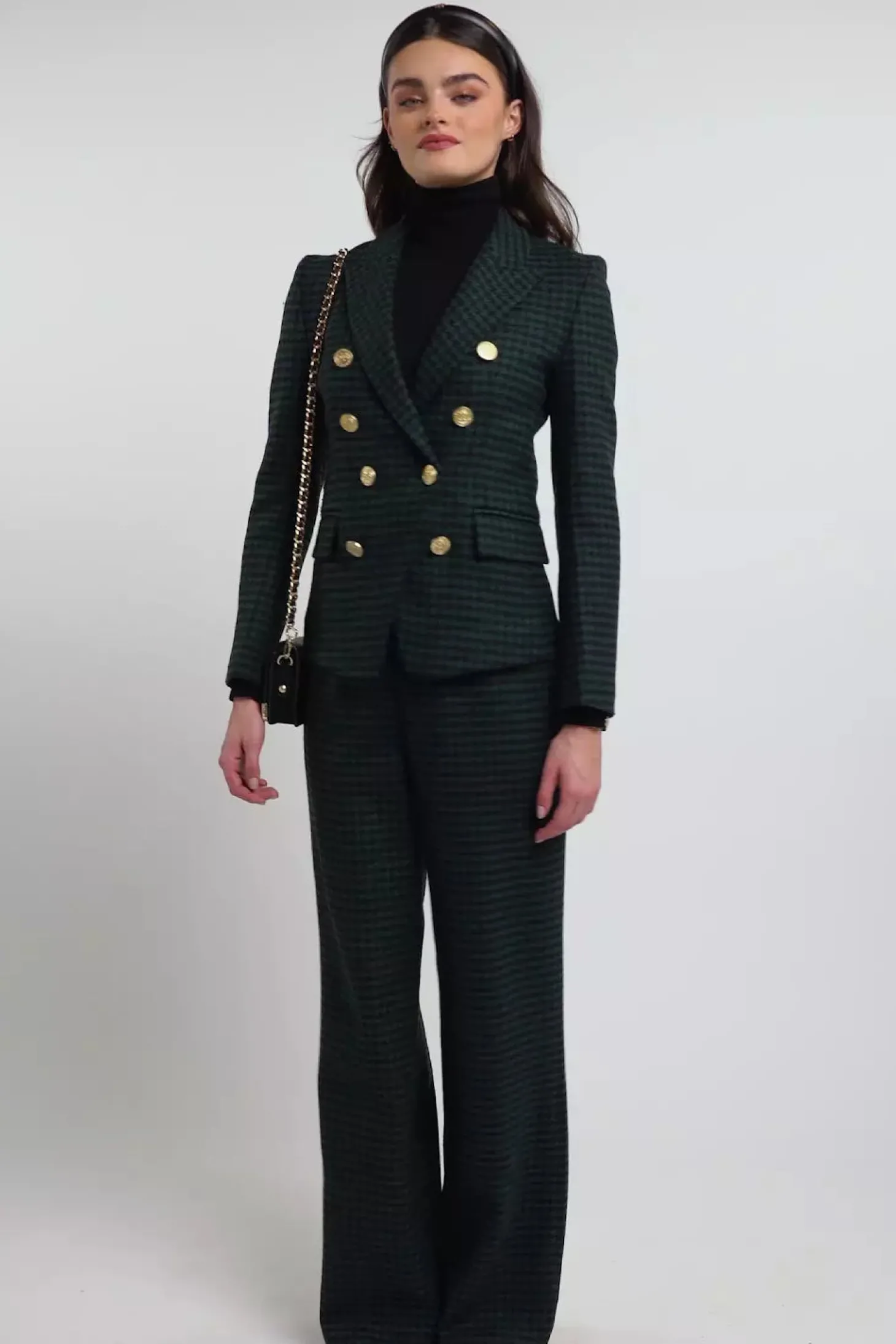 Knightsbridge Blazer (Emerald Houndstooth)