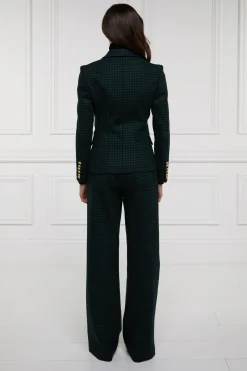 Knightsbridge Blazer (Emerald Houndstooth)