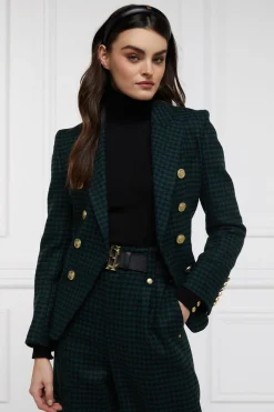Knightsbridge Blazer (Emerald Houndstooth)