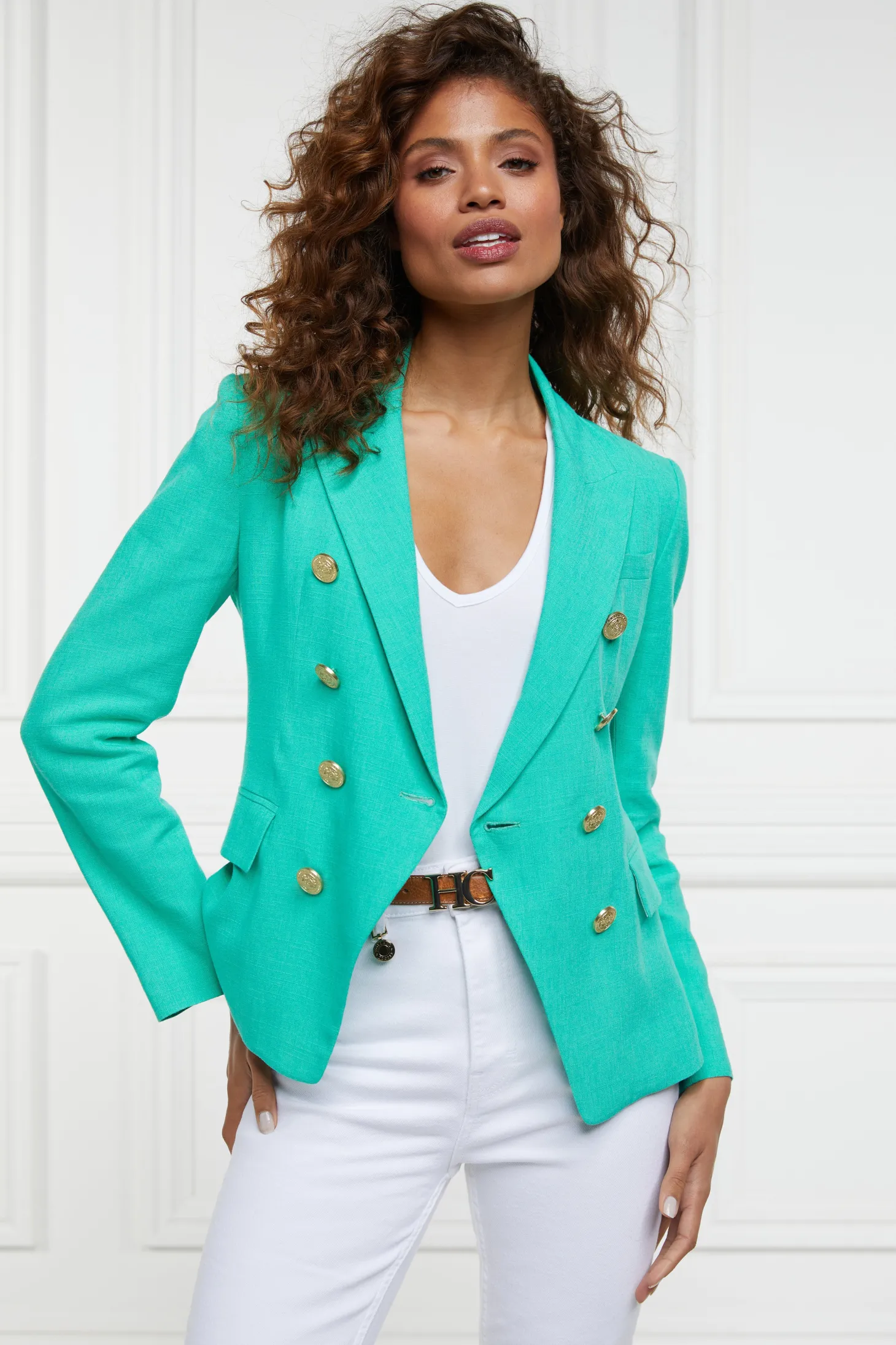 Knightsbridge Blazer (Jade Linen)