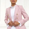 Knightsbridge Blazer (Light Pink Puppytooth)
