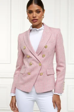 Knightsbridge Blazer (Light Pink Puppytooth)