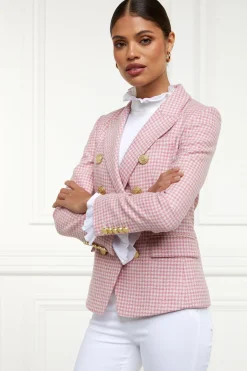 Knightsbridge Blazer (Light Pink Puppytooth)