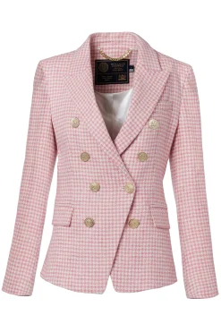Knightsbridge Blazer (Light Pink Puppytooth)