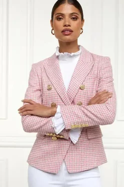 Knightsbridge Blazer (Light Pink Puppytooth)