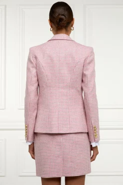 Knightsbridge Blazer (Light Pink Puppytooth)
