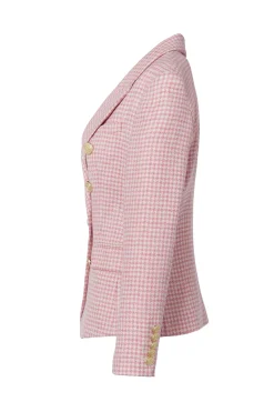 Knightsbridge Blazer (Light Pink Puppytooth)