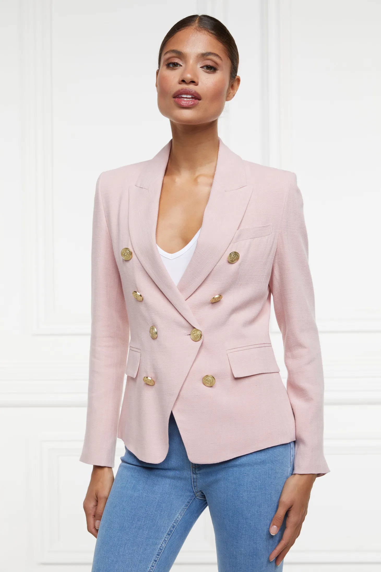 Knightsbridge Blazer (Pink Linen)