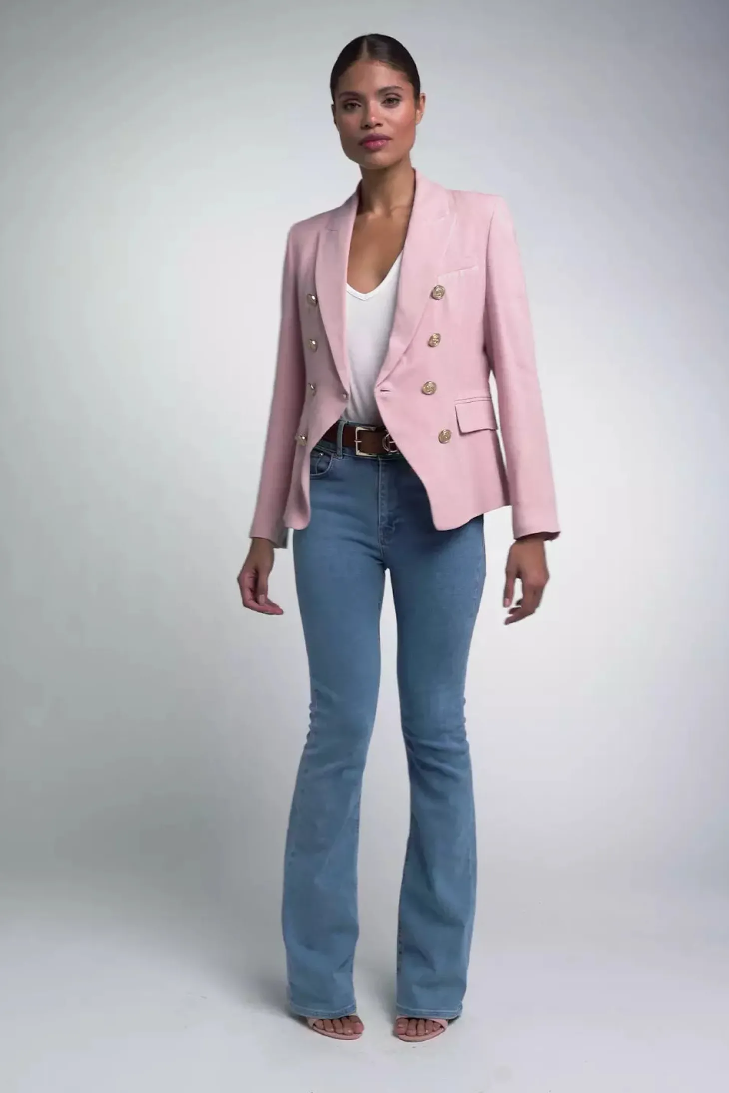 Knightsbridge Blazer (Pink Linen)