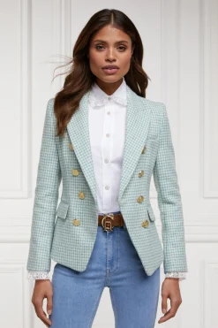 Knightsbridge Blazer (Teal Houndstooth)