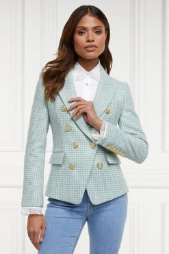 Knightsbridge Blazer (Teal Houndstooth)