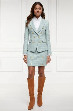 Knightsbridge Blazer (Teal Houndstooth)
