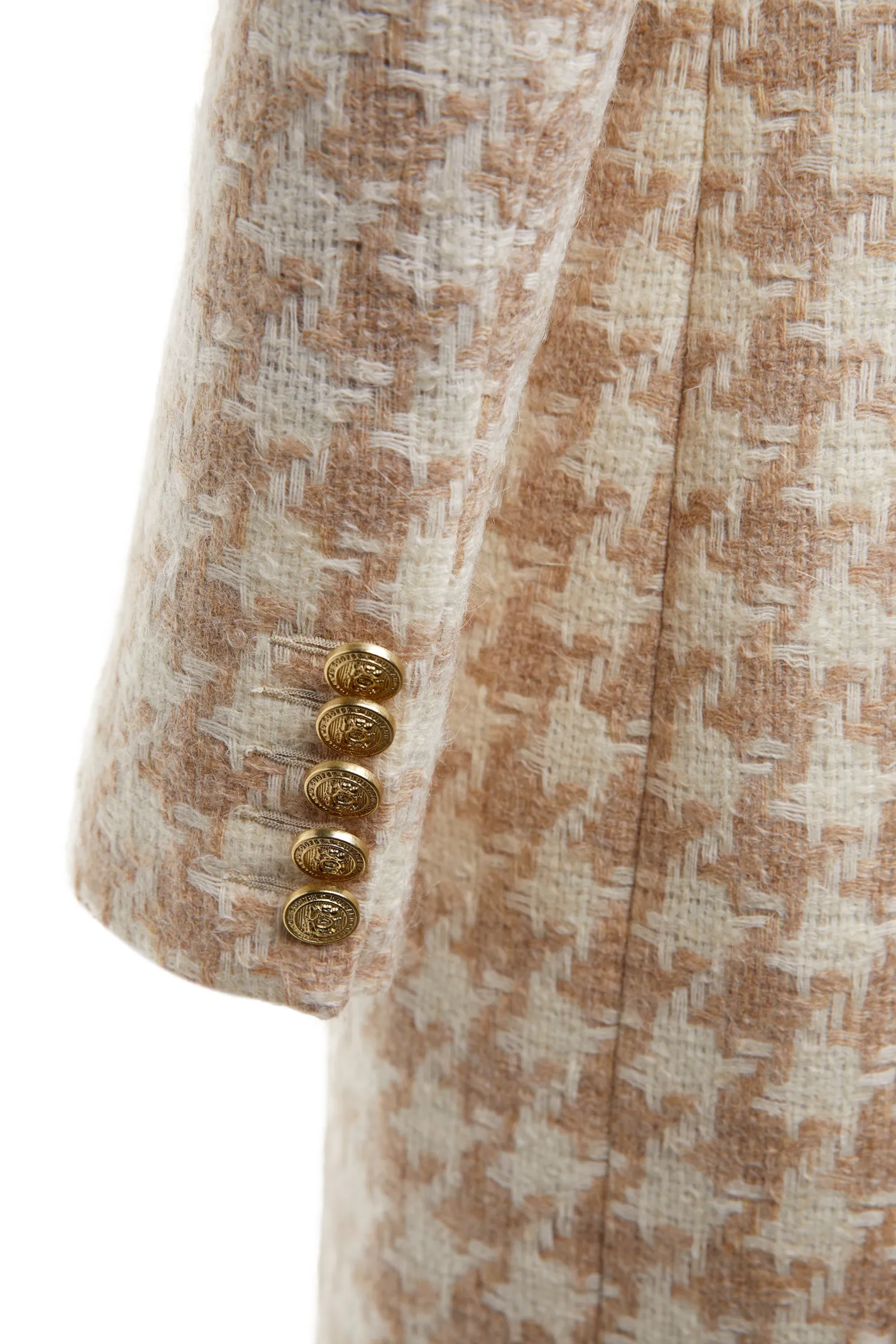 Knightsbridge Coat (Camel Houndstooth)