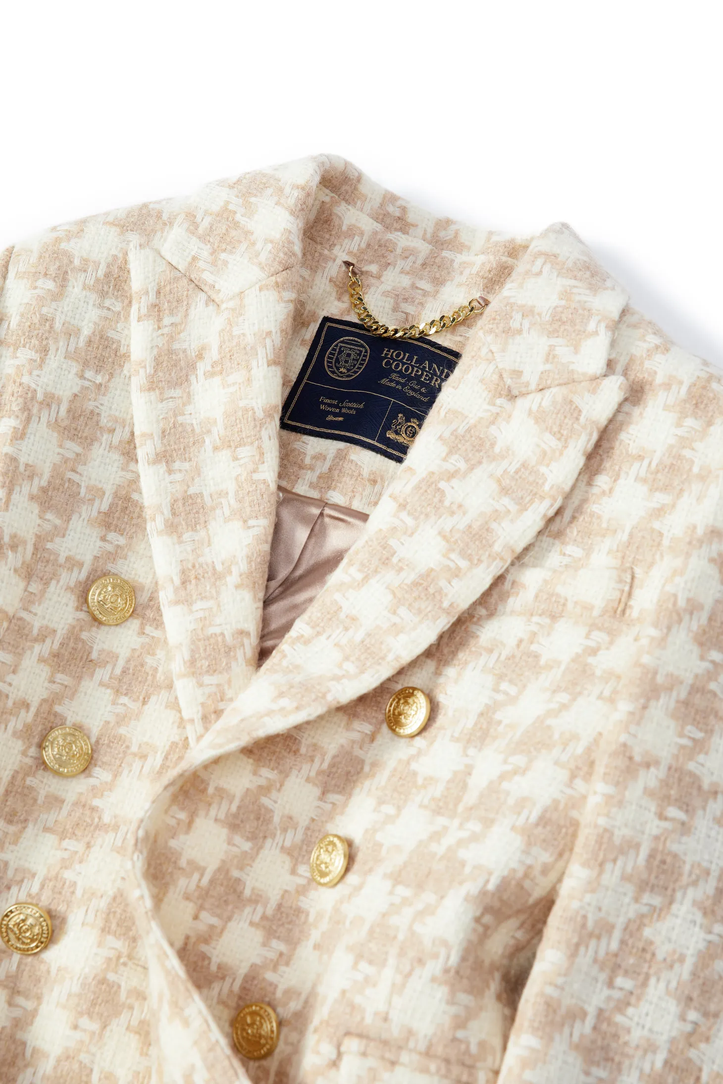 Knightsbridge Coat (Camel Houndstooth)