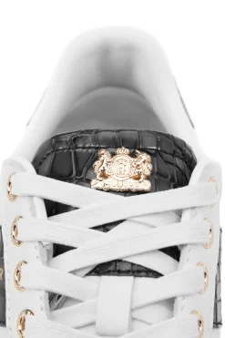 Knightsbridge Court Trainer (Black Croc)