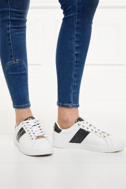 Knightsbridge Court Trainer (Black Croc)