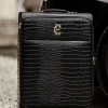 Knightsbridge Large Suitcase (Black Croc)