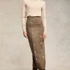 Knightsbridge Maxi Skirt (Large Scale Brown Herringbone)