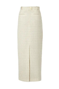 Knightsbridge Maxi Skirt (Ivory Sparkle Tweed)