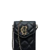 Knightsbridge Phone Pouch (Black Quilted)