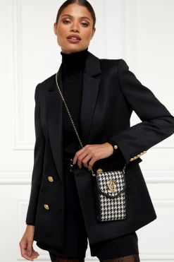 Knightsbridge Phone Pouch (Ecru Houndstooth)