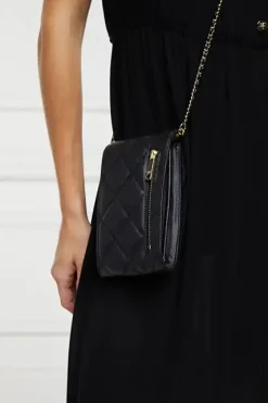 Knightsbridge Phone Pouch (Black Quilted)