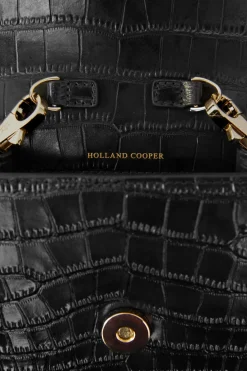 Knightsbridge Phone Pouch (Black Croc)