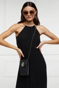 Knightsbridge Phone Pouch (Black Quilted)