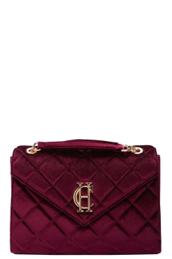 Knightsbridge Shoulder Bag (Merlot Velvet)