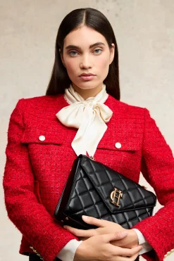 Knightsbridge Shoulder Bag (Black Leather)