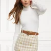 Knightsbridge Skirt (Camel Houndstooth)